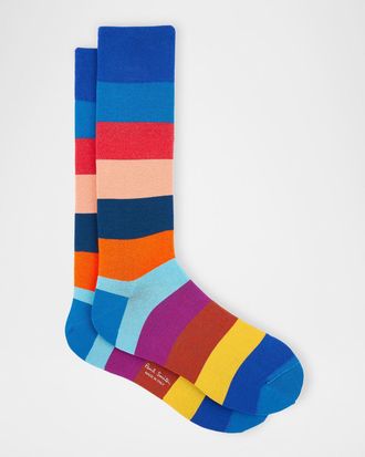Paul Smith Mens Jonathan Bold Stripe Crew Socks