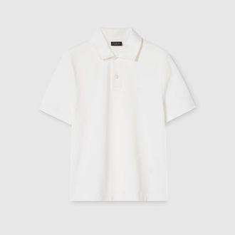 Gucci Cotton Piquet Polo Shirt With Embroidery, Size XXXL, White, Ready-to-wear