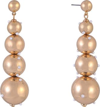 Shelli Segal Crystal Bead Drop Earrings in Gold at Nordstrom Rack