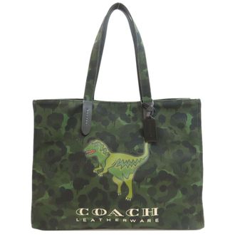 Coach Green Canvas Tote Bag (Pre-Owned)