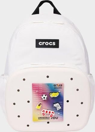 Crocs Back to School Backpack with EVA Front Pocket Customizable Jibbitz Backpack in White at Nordstrom, Size Large