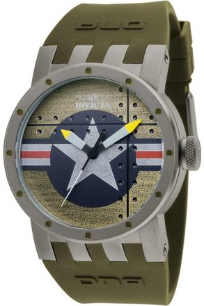 Invicta DNA 11648 Herenhorloge - Quartz Uurwerk - Roestvrij Staal met Groene Wijzerplaat - 46 mm