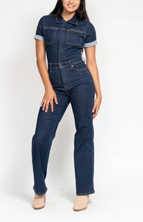 Judy Blue High Waist Tummy Control Jumpsuit In Dark Wash Denim