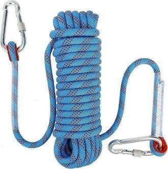 OEM Cuerda De Escalada Con Mosquet&oacute;n De Seguridad Est&aacute;tico De 10 Mm, Cuerda De Poli&eacute;ster Para Monta&ntilde;ismo, Cuerda De Rescate Para Senderismo, Monta&ntilde;ismo Y 