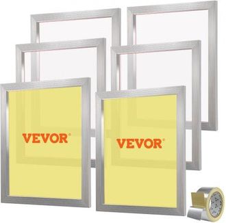 OEM Siebdruck-set, 6 St&uuml;ck Aluminium-siebdruckrahmen, 50,8 X 61 Cm Siebdruckrahmen Mit 110 Netzstoff, Hochgespanntes Nylongewebe & Dichtungsband F&uuml;r T-shi