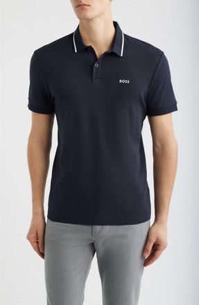 BOSS Paddy Cotton Polo in Dark Blue at Nordstrom, Size Xx-Large