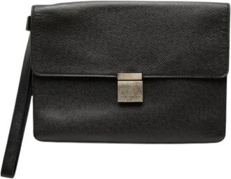 Louis Vuitton Pre-owned Selenga Clutch - Heren - Vintage Clutch - Zwart - ONE Size - Leer - Vintage