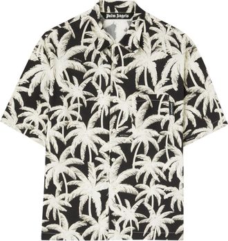 Palm Angels Palms short-sleeve shirt - men - Viscose - 46 - Black