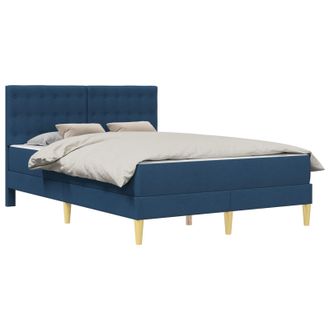 vidaXL Estructura De Cama Con Colch&oacute;n Azul 120 X 190 Cm Tela Vidaxl