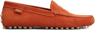 Tod's gommino penny loafers - women - Calf Suede/Calf Leather/Calf Leather - 37.5 - Orange