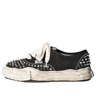 Miharayasuhiro Baker OG Sole Studded Canvas Low Black A13FW736-BLK