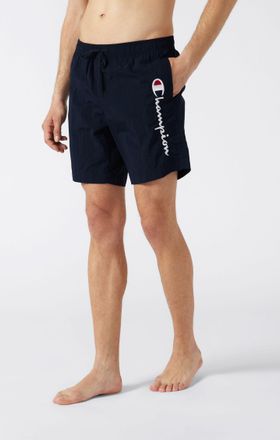 Champion Badeshorts CHAMPION Icons Beachshort Long, Herren, Gr. XXXL (56), N-Gr, blau (nny), Obermaterial: 100% Polyamid, Badehosen Badeshorts, f&uuml;r sportliche 