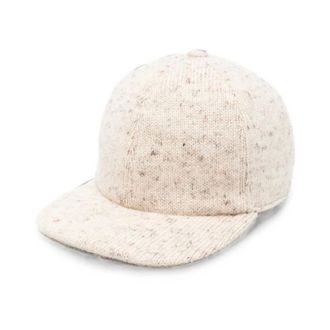 Fabiana Filippi Accessoires, Dames, Beige, S, Wol, Wool Blend Baseball Cap