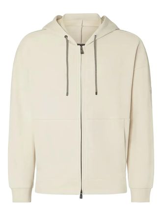 Corneliani zip hoodie - men - Fabric - 58 - Neutrals