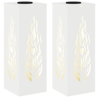 vidaXL Luz De Camino Led Solar 2 Pcs Acero Laminado En Fr&iacute;o Vidaxl
