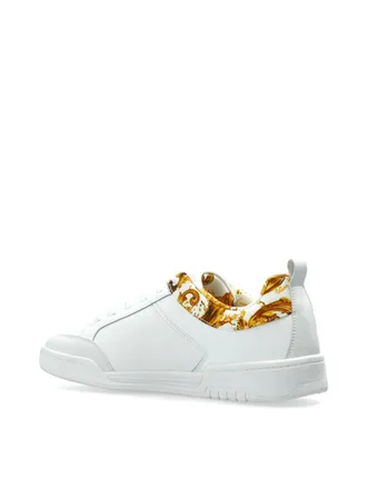 Versace Barocco Print Low-Top Sneaker - White