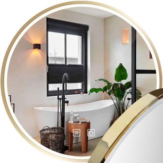 Rea Bathroom LED Mirror REA MMJ 50cm Gold