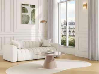 Vente-Unique Metal Coffee Table - Shiny Beige - DINEGA