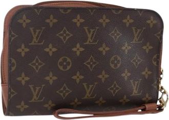 Louis Vuitton Pre-owned Clutches, female, Brown, Size: ONE SIZE Pre-owned Canvas Clutch