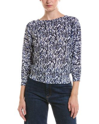 Nic+Zoe NIC & ZOE Indigo Crosshatch Sweater