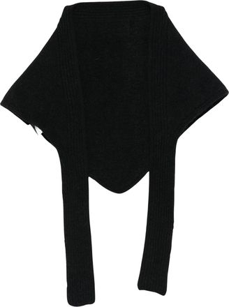 Jacquemus Ribbed Knit Triangular Scarf with Minimalist Design