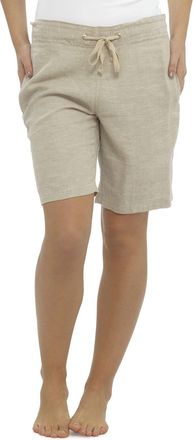 Tom Franks LADIES / WOMENS CASUAL LINEN COOL SHORTS, PERFECT FOR HOLIDAYS / SUMMER / BEACH (12, Beige Marl)