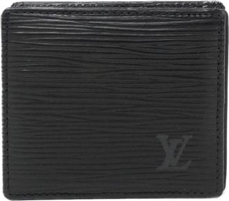 Louis Vuitton Black Leather Coin Purse/Coin Case (Pre-Owned)