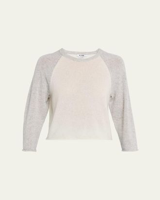 Re/Done Featherweight Cashmere Baseball Tee