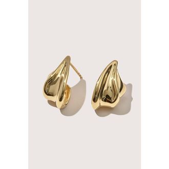 Otiumberg 14kt Gold Vermeil Wave Earrings in Yellow Toned Gold at Nordstrom