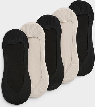 LEMON Womens Ultra-thin discreet ped socks 5-pack