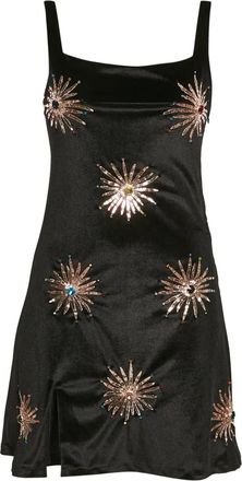 Oceanus pre-owned starburst mini dress - Black