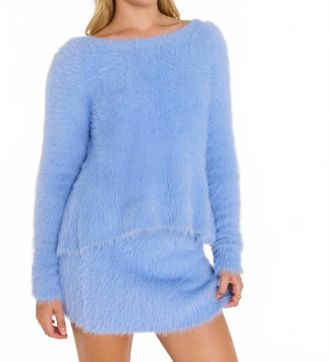 Minkpink Elidi Knit Mini Skirt In Light Blue