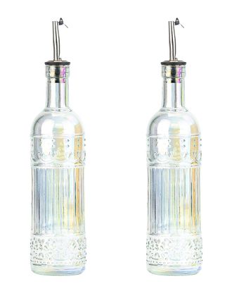 10 Strawberry Street 12 Strawberry Street Abercorn Textured Glass Oil & Vinegar Cruet Set