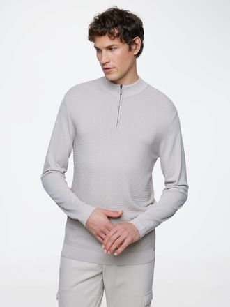 Gentiluomo Turtle zip structuur lichtgrijs