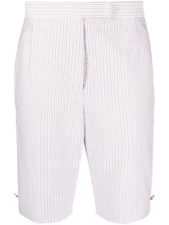 Thom Browne Gestreepte bermuda shorts - Wit
