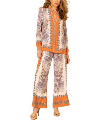 Hale Bob Ramona Silk Button Down Top