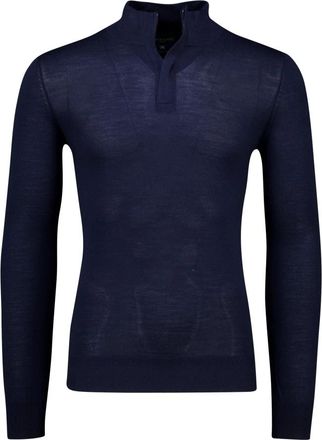 Cavallaro Truien & Vesten, Heren, Blauw, 2Xl, Wol, Saronno Half Zip Sweater