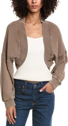 Vintage Havana Garment-Dye French Terry Shrug