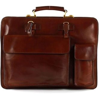 The Bridge Leren Aktetas - Heren - Laptoptassen - Bruin - ONE Size - Leer - Tassen
