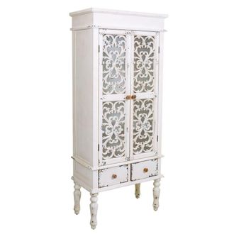 Wanderlust Deco Vitrina de madera 2 puertas y 1 cajon 71x38x171