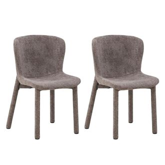 Venture Design 2er-Set Boucl&eacute;-Polsterst&uuml;hle Astoria, Braun