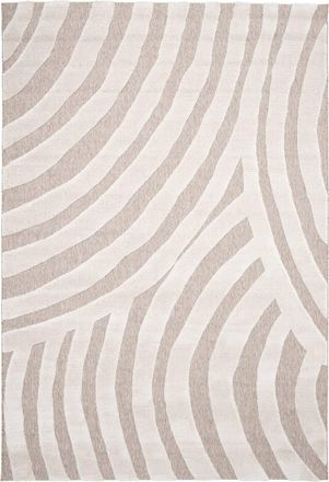 AFK Living Alfombra gofrada estilo Japandi beige 120 x 170 cm