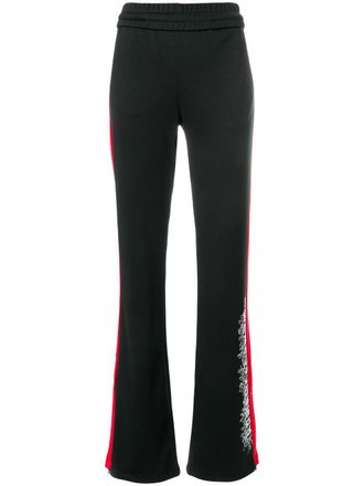 Off-white geborduurde detailbroek - Zwart