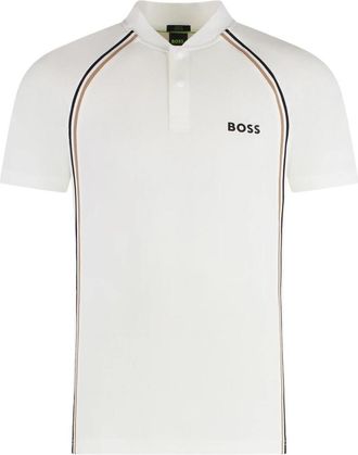 HUGO BOSS Technische Stoff Polo Shirt - Heren - Polos - Wit - XS - Polyester - Tops