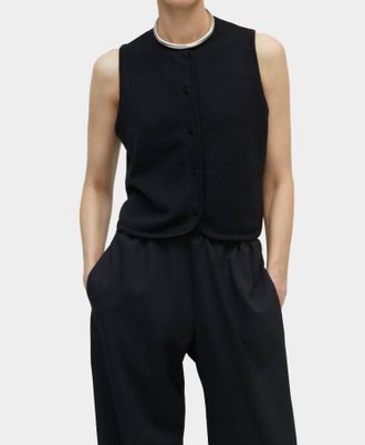CORDERA Merino Wool Waistcoat In Black