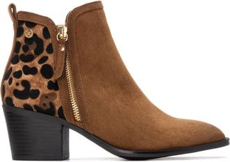 Xti Womens Suede Heeled Ankle Booties By XTI