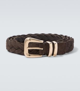 Brunello Cucinelli Braided suede belt