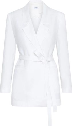 Marella Black Mllmodico Structured Belted Linen Jacket