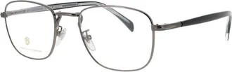 David Beckham Mens Gunmetal Rectangular Eyeglass Frames 1138