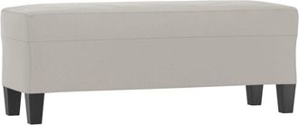 vidaXL Banco de tela de microfibra gris claro 100x35x41 cm vidaXL